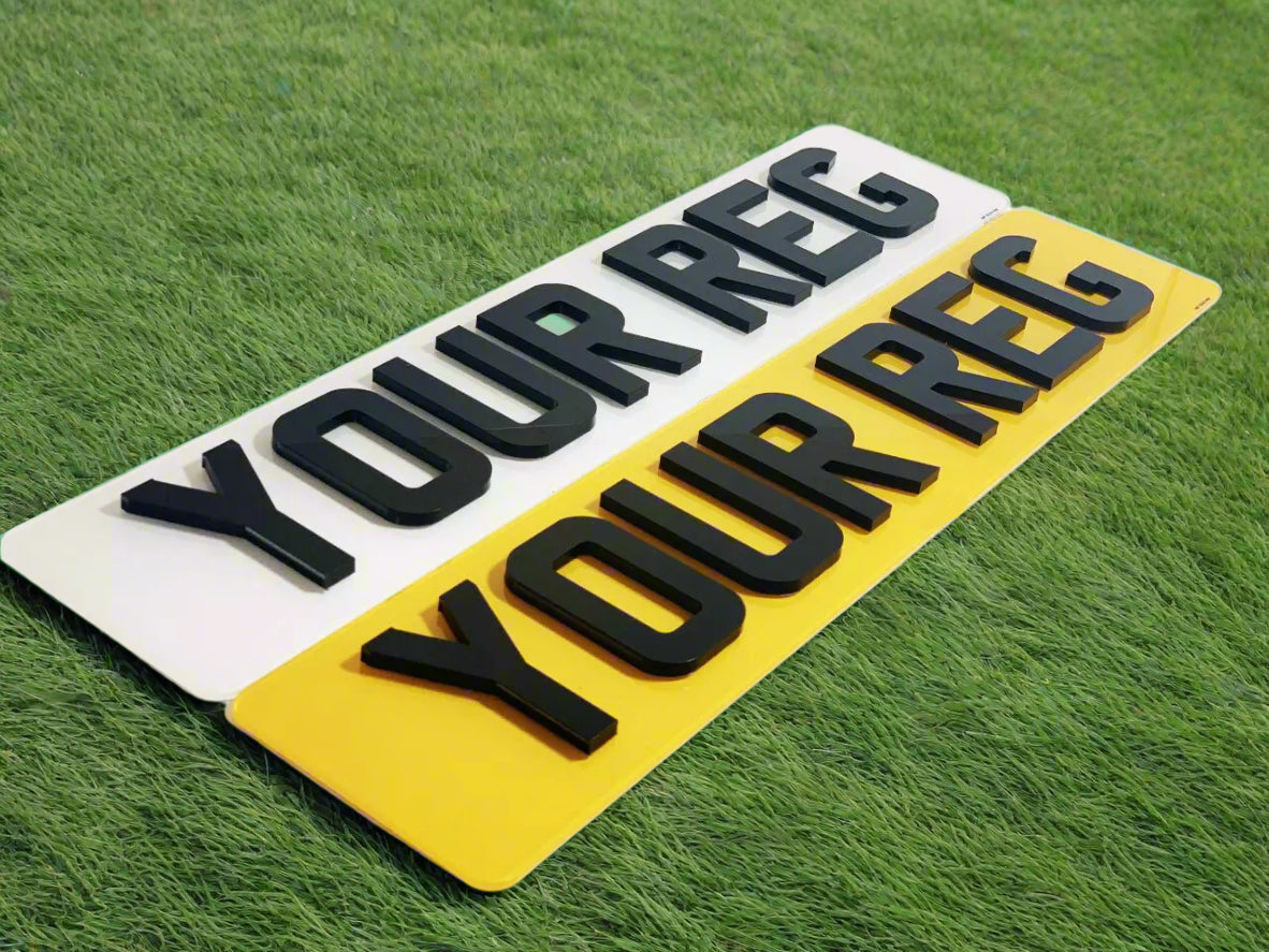 4D Acrylic Double 6MM Number Plates