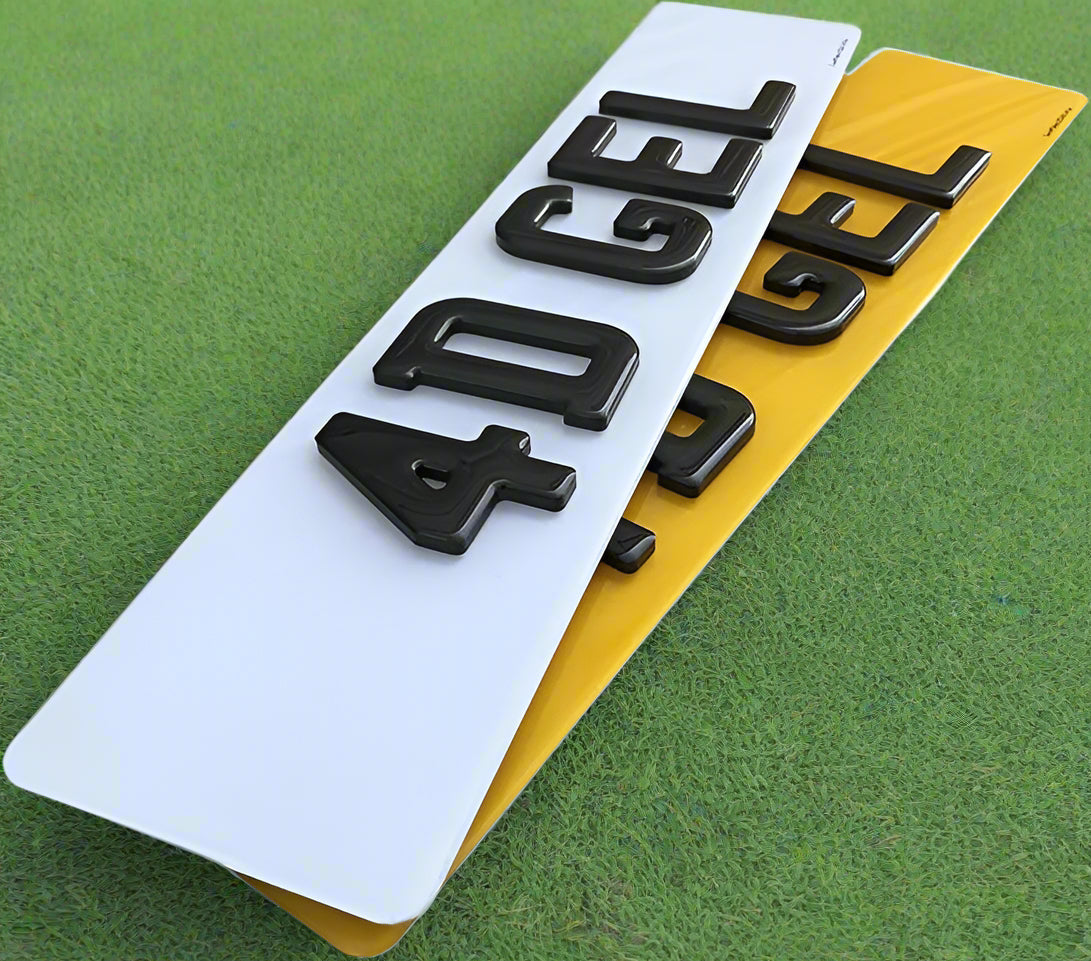 4D Gel Number Plates